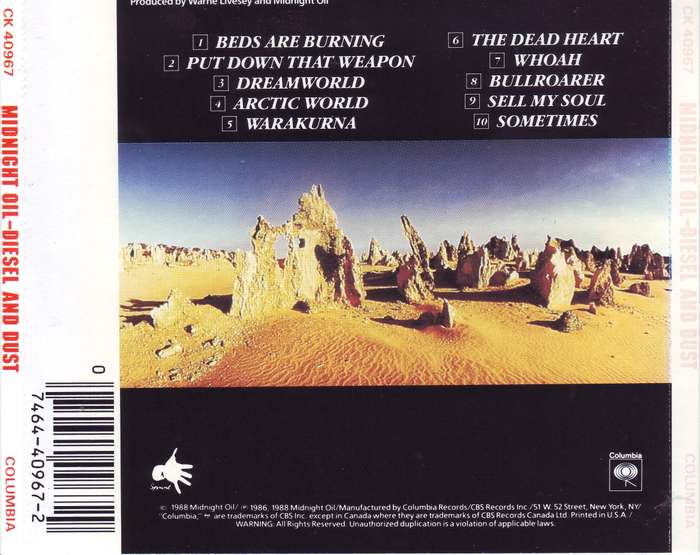 MIDNIGHT OIL - Diesel and dust (CD) CK 40967 NM
