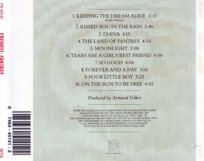 FREIHEIT - Fantasy (CD) PK 45141 EX