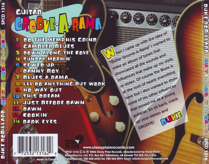 DUKE ROBILLARD - Guitar groove-a-rama (CD) SPCD 1316 EX