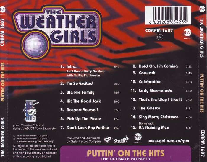 THE WEATHER GIRLS - Puttin' on the hits (the ultimate hitparty (CD) CDRPM 1687 NM