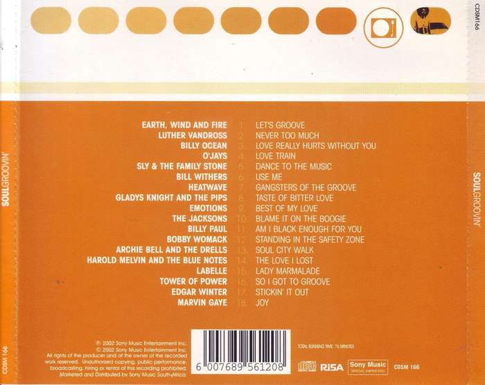 SOUL GROOVIN' - Compilation (CD) CDSM 166 VG+