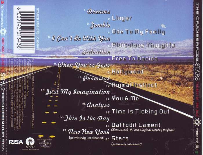 THE CRANBERRIES - Stars: the best of 1992-2002 (CD) STARCD 6755 VG+