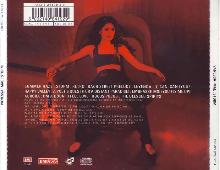 VANESSA-MAE - Storm (CD) CDEMCJ (WF) 5734  VG