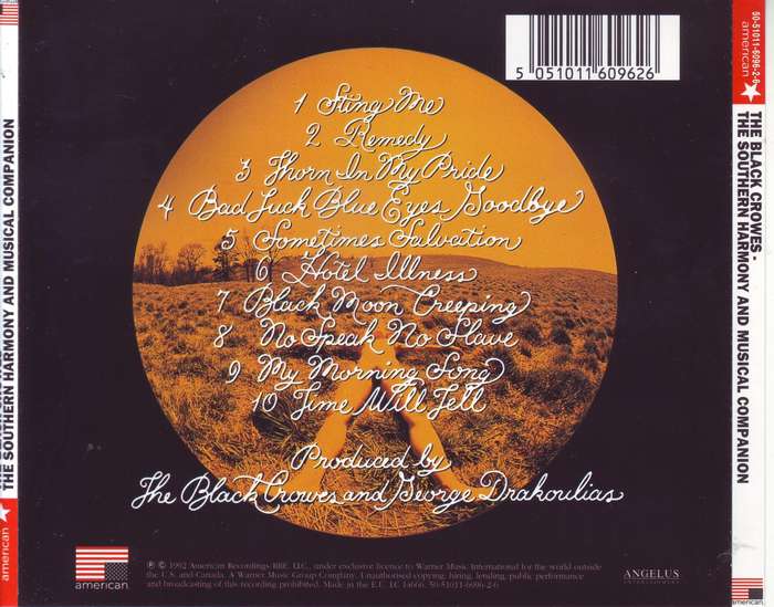 THE BLACK CROWES - The southern harmony and musical companion (CD) 50-51011-6096-2-6 NM-