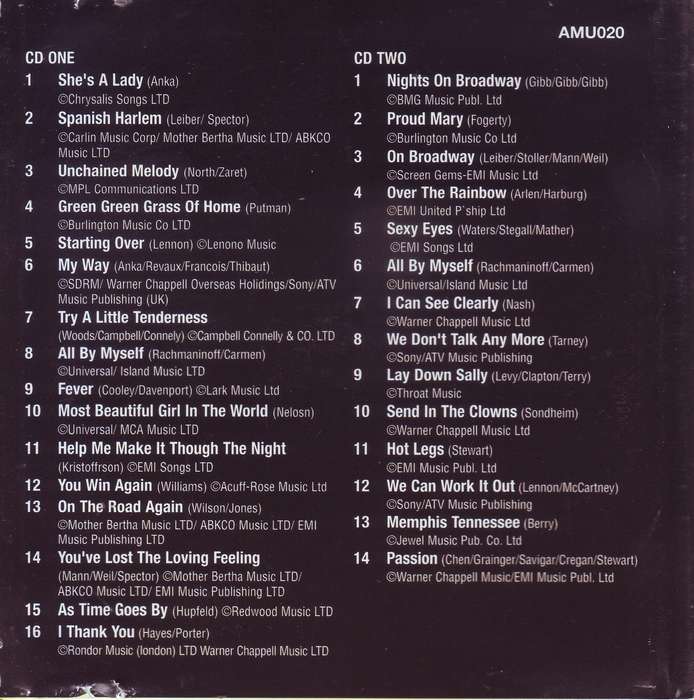 TOM JONES - The legend (double CD) AMU020 VG