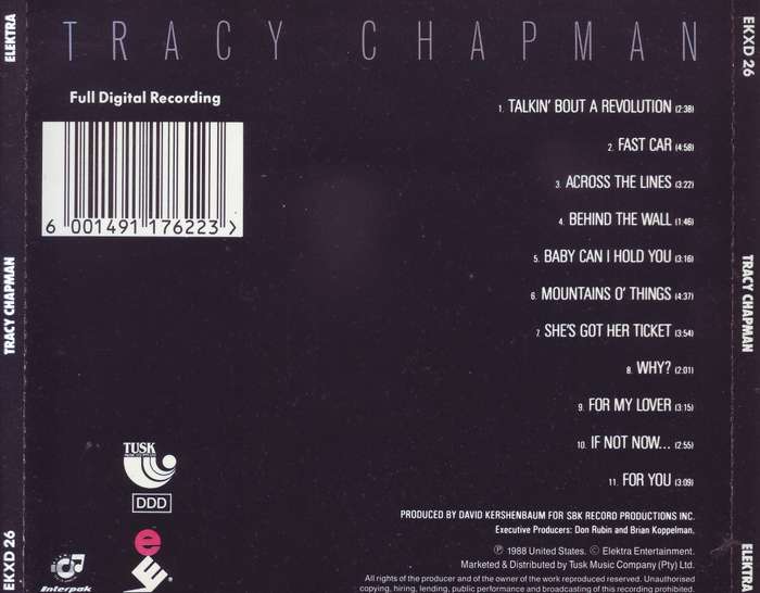 TRACY CHAPMAN - Tracy Chapman (CD) EKXD 26 NM-