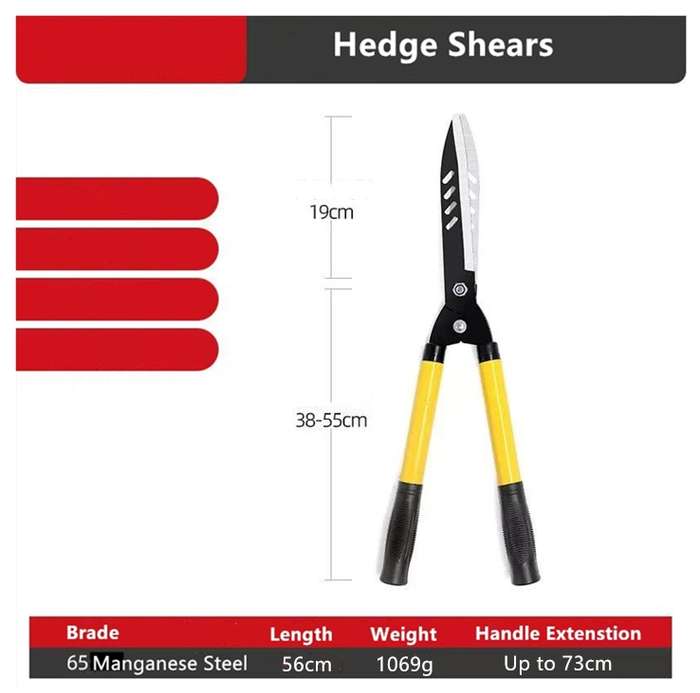 Gardening Hedge Shears for Trimming and Pruning (56-73cm)