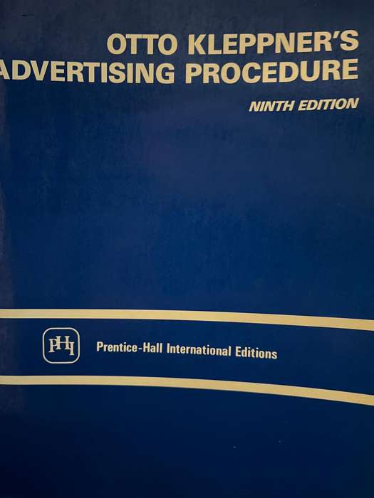 Otto Kleppner's Advertising Procedure (9th Ed.) by Russell and Verrill