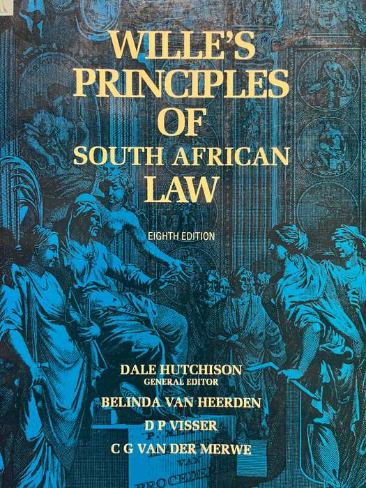 Wille's Principles of South African Law (8th Ed.) by D. Hutchison