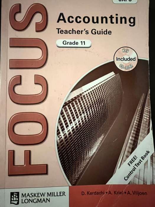 FOCUS CAPS Accounting Teacher's Guide Grade 11 (With CD-ROM)
