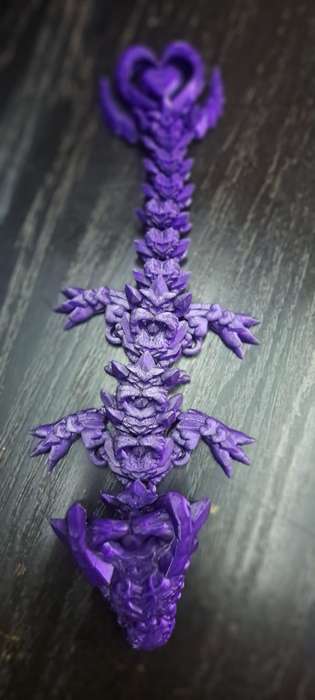 1pc 3D Printed Mechanical Movable Joints Heart Dragon Statue Figurine