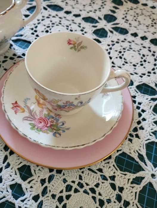 J&G Meakin Sol (Rose and ribbon design) one place teaset