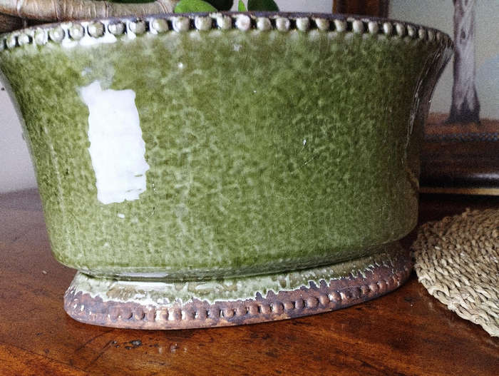 Planter oval pottery