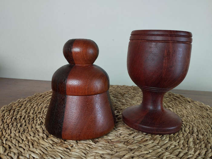 Trinket box two-tone wood