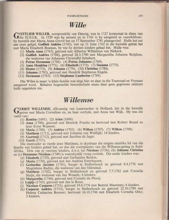 DIE AFRIKANER FAMILIENAAMBOEK EN PERSONALIA 1955 - J H REDELINGHUYS