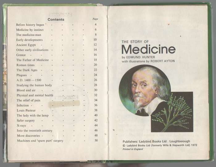 THE STORY OF MEDICINE - A LADYBIRD ACHIEVEMENTS BOOK (1972)