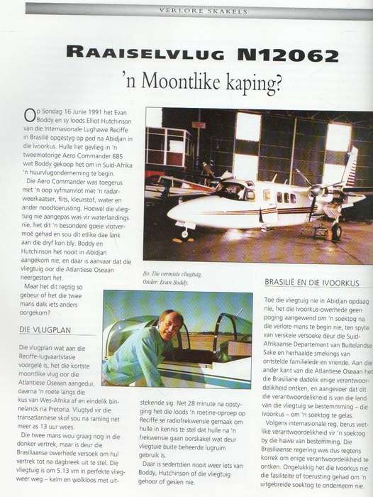 VERLORE SKAKELS, ONVERKLAARDE GEHEIME VAN SUIDER-AFRIKA - ROB MARSH (1 STE UITGAWE 1994)