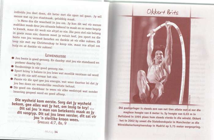 LEWENSLESSE VAN SPORT - VOORWOORD DEUR FANIE DE VILLIERS (1 STE UITGAWE 2003)