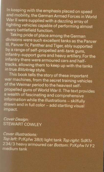 GERMAN TANKS & FIGHTING VEHICLES OF WORLD WAR II- CHRIS ELLIS & PETER CHAMBERLAIN (1976)