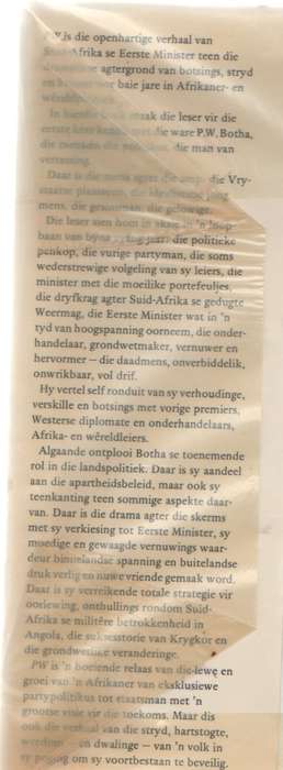 PW - DIRK EN JOHANNA DE VILLIERS (1 STE UITGAWE 1984)