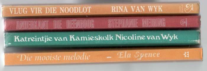 VIER HARDEBANDBOEKE: RINA VAN WYK, STEPHANIE MEIRING, NICOLINE VAN WYK & ELA SPENCE