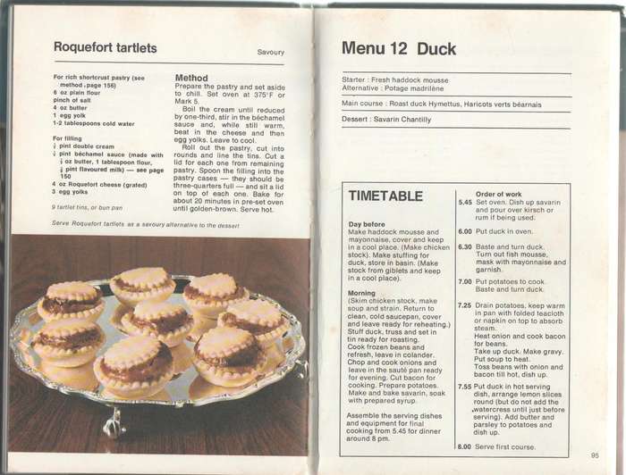 MEMORABLE MEALS CORDON BLEU - ROSEMARY HUME ADAPTED FROM THE CORDON BLEU COURSE (1971)
