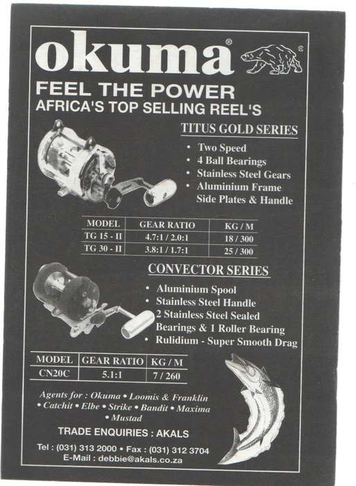 NATAL COAST FISHING GUIDE - LEN JONES  1968 - 2004