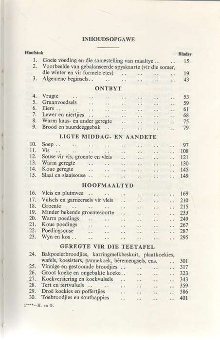 KOOK EN GENIET - S J A DE VILLIERS (27 STE DRUK 1971)