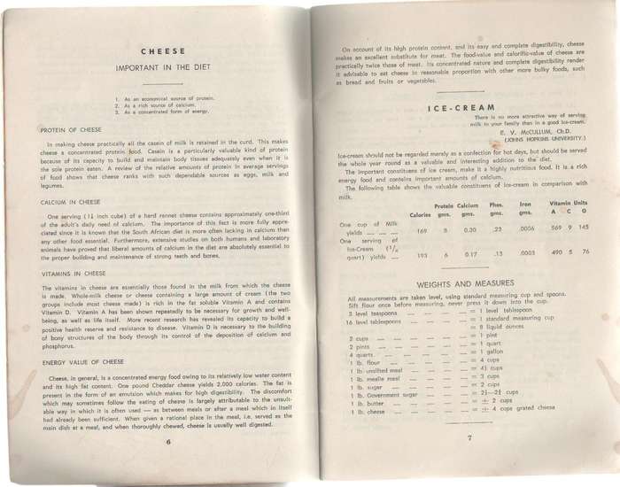RECIPES WHOLESOME AND GOOD - PUBLISHED BY THE DAIRY INDUSTRY CONTROL BOARD (5 TH EDITION)