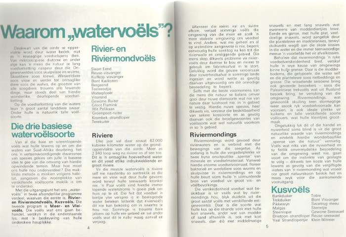 TWEE BOEKE : MAAK KENNIS MET WATERVOELS EN MAAK KENNIS MET MEER-EN VLEIVOELS - CALTEX REEKS