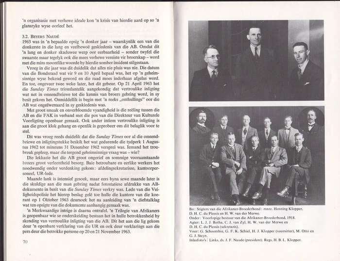 DIE AFRIKANER-BROEDERBOND: EERSTE 50 JAAR - A N PELZER (1 STE UITGAWE 1979)