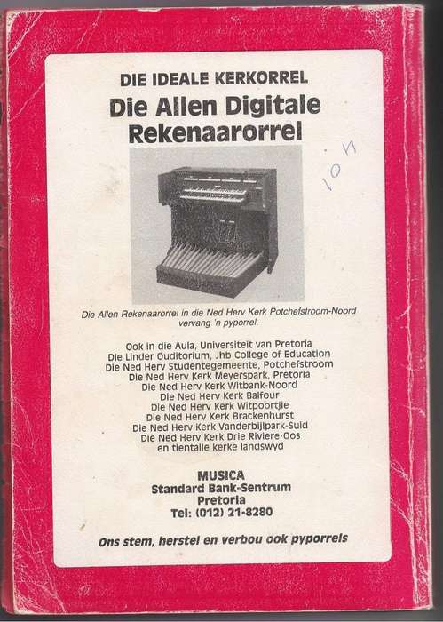 ALMANAK EN BYBELSE DAGBOEK 1989 - UITGEGEE TYDSKRIFAFDELING ALGEMENE VERG NEDERDUITSCHE HERV KERK