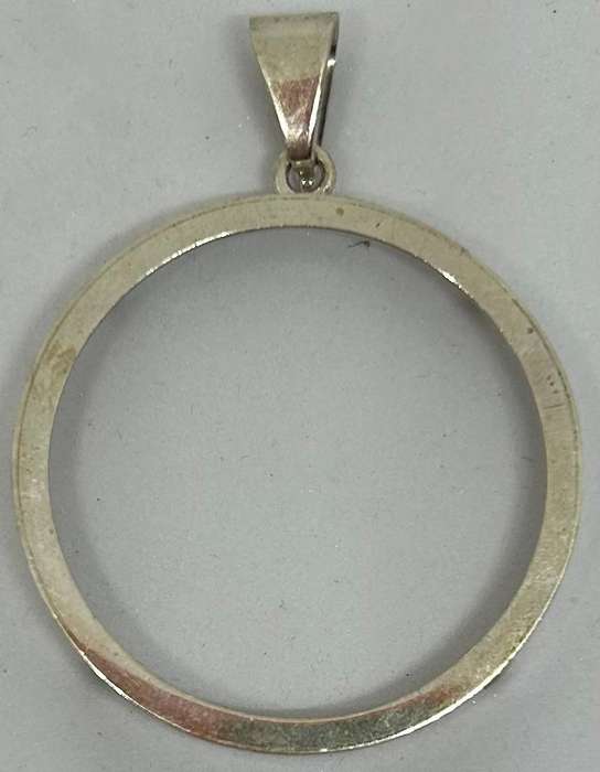 SILVER KRUGERRAND 1 OUNCE PENDANT HOLDER ` PERFECT GIFT `