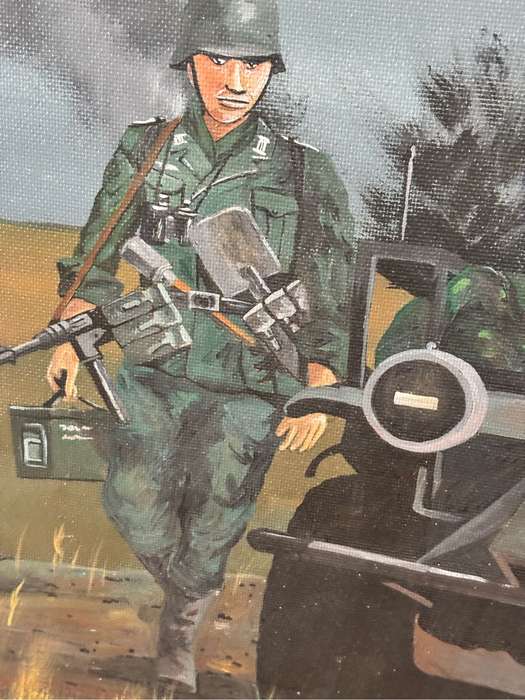 World War 2 Oil on Board Henkel 2010  No Frame 61cm x 76cm