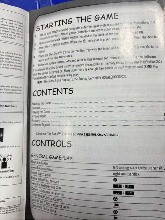 Play Station 2 TheSims 2 Game