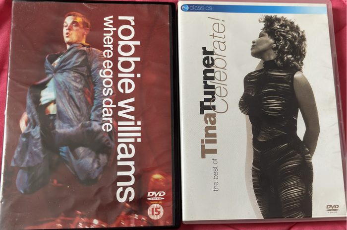 Music DVD Tina Turner Celebrate & Robbie Williams where egos dare