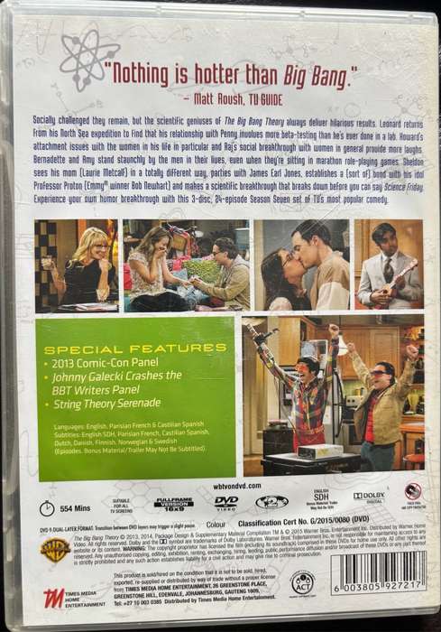 The Big Bang Theory TV Series Season 1 - 7 Collection