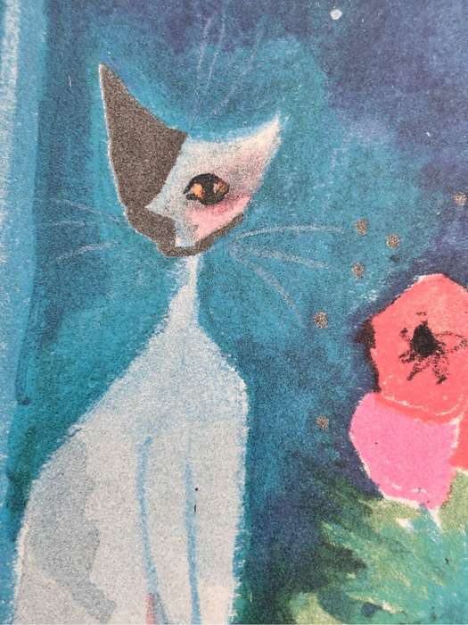 Rosina Wachtmeister mixed media print 1994 signed 57cm x 47cm with Frame