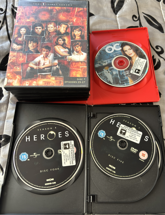 The OC 1st Season disc 2-7, 2nd season disc 5, Heroes Season 1