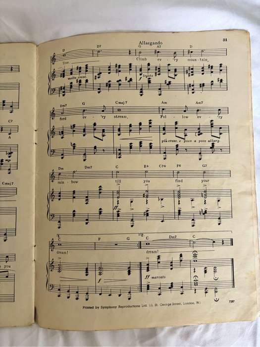 Mary Poppins x 1, Sound of Music x 3 Sheet Music Lot Original 1963/64