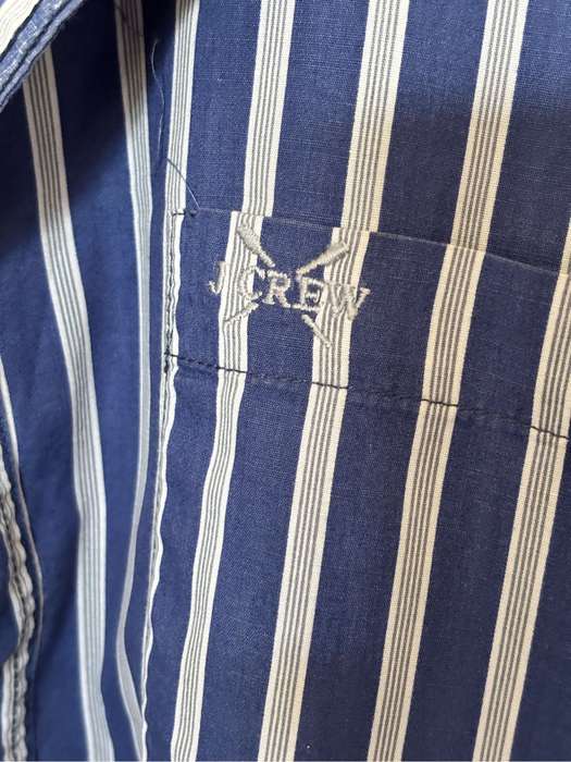 J Crew Shirt Long Sleeve Blue Strip XXL