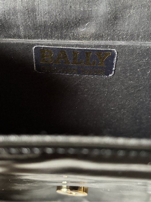 Bally Clutch Purse Black Pink and Silver Original
