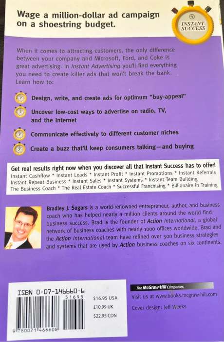 Business Books x 3, Instant Sales, Leads & Advertising by Bradley J Sugars
