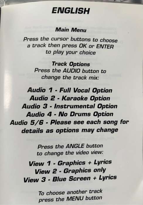 Interactive Karaoke.com DVD x 2 Blue screen option Full Menu Karaoke