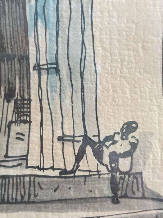 Philip Bawcombe Print Schoongezicht Wine Cellars signed 50cm x 60cn with Frame
