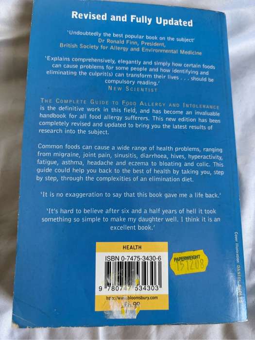 The Complete Guide to Food Allergy and Intolerance Professor Jonathan Brostoff and Linda Gamlin
