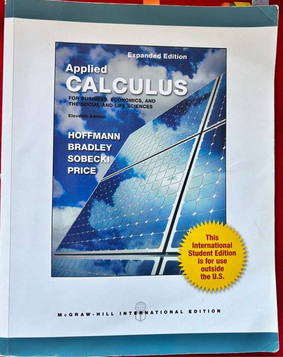Applied Calculus For Business Economics Hoffman, Bradley