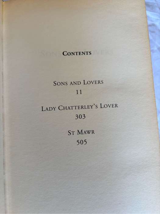 D H Lawrence Sons and Lovers, Lady Chatterleys Lover, St Mawr 1992 Hardcover