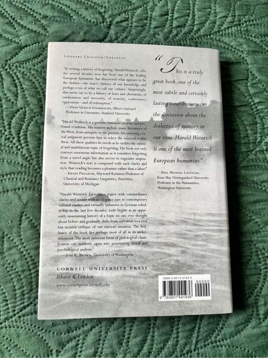 Lethe by Harald Weinrich 1st Edition 2004 Hardcover