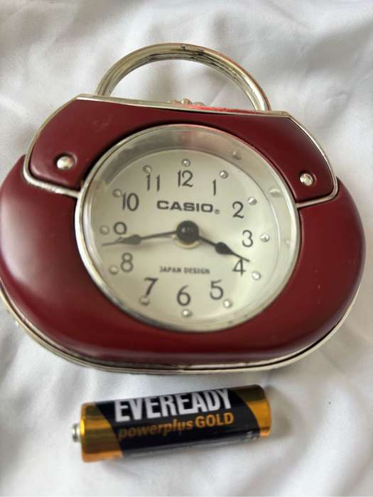 Casio Mini Alarm Bedside Clock Japan Design AA Battery Included